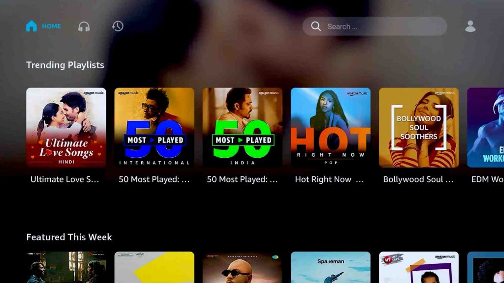 amazon music for android tv