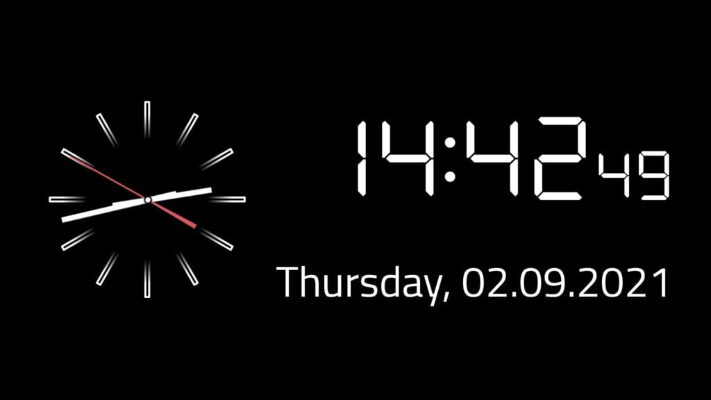 Clock screensaver app for android tv
