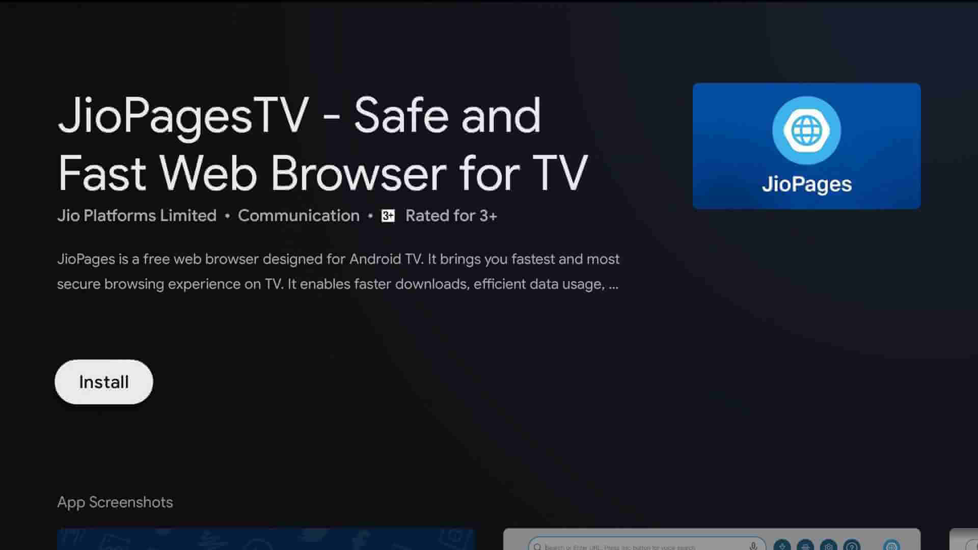 Install JioPages Browser On Andorid TV