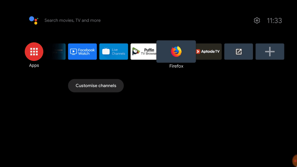 how to install firefox browser on android tv