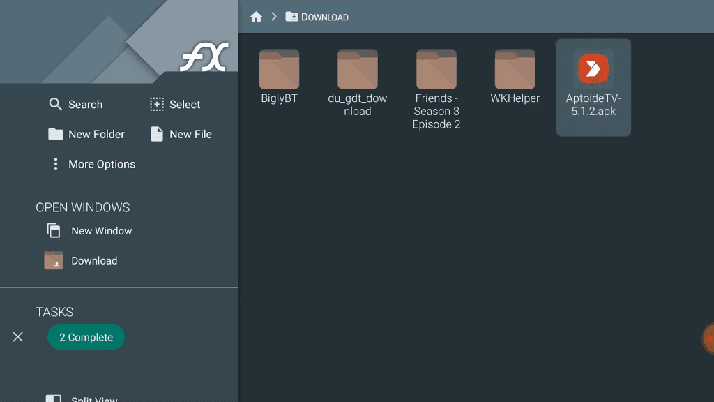 Fx File Explorer on android tv