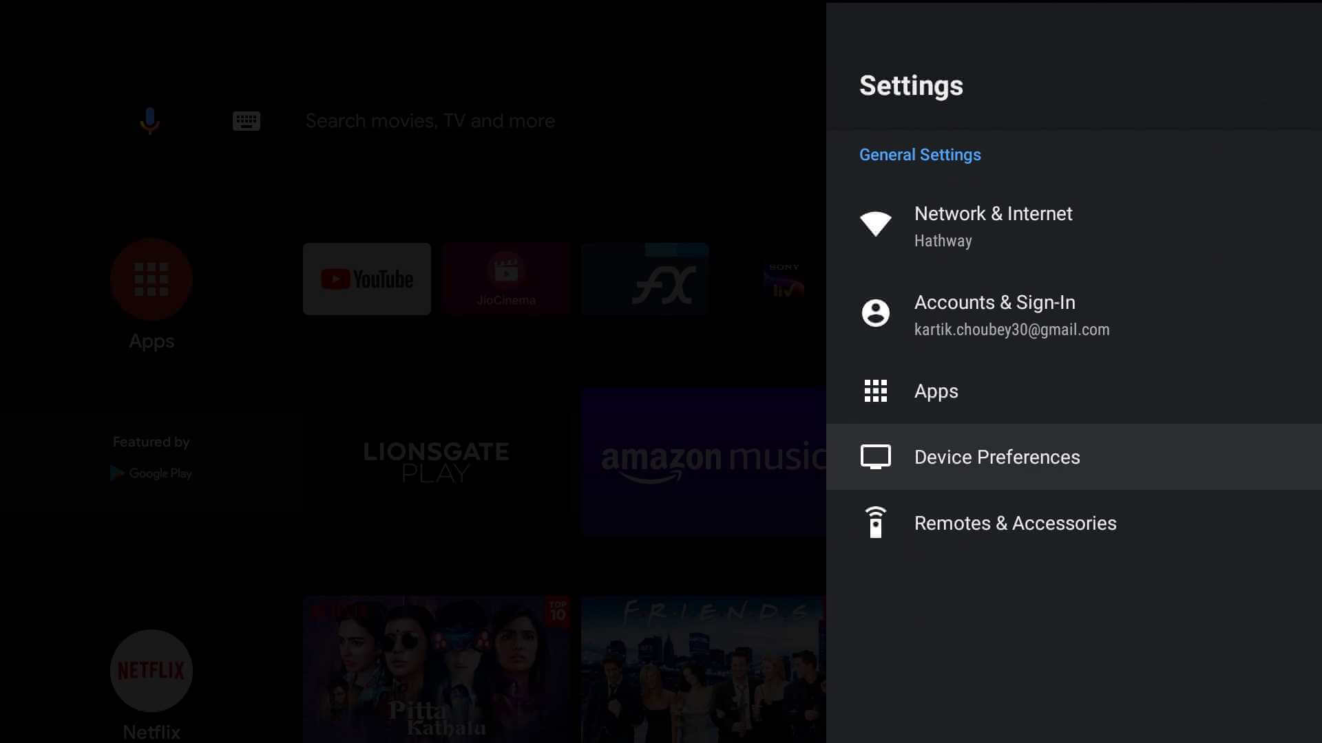 Device Preference On Android TV