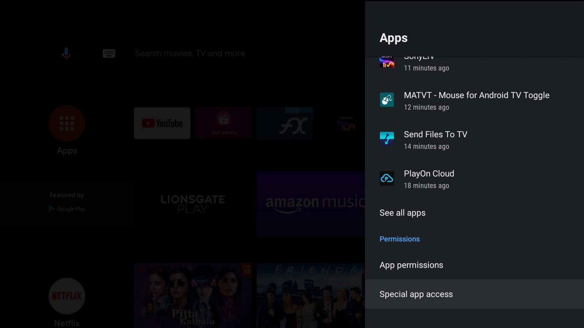Special Apps On Android TV