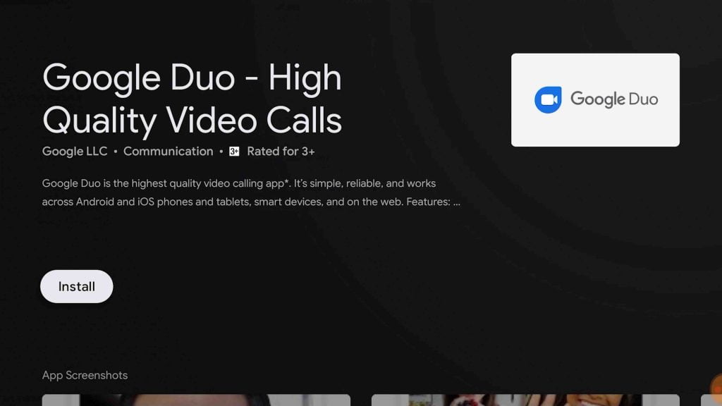 Google Duo App For Android TV