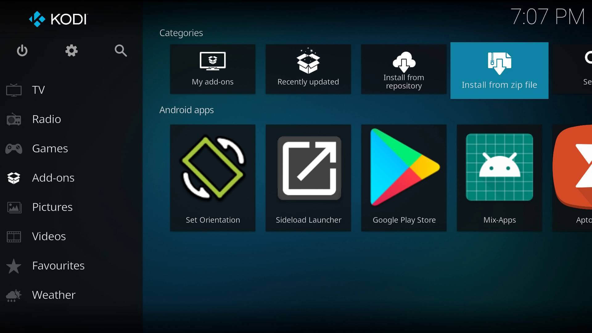 Android TV Zip Files On Kodi