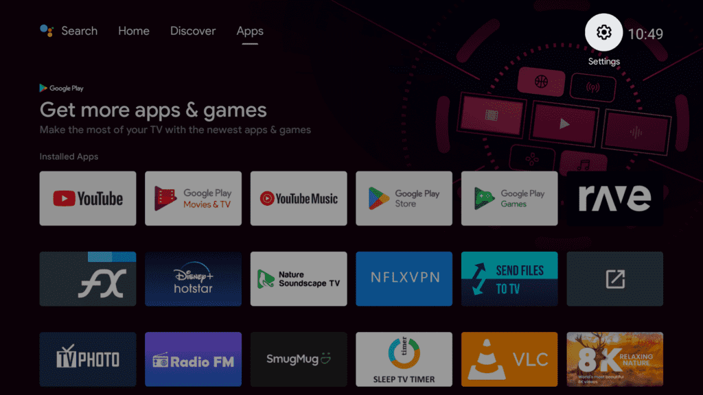 Android TV Homescreen