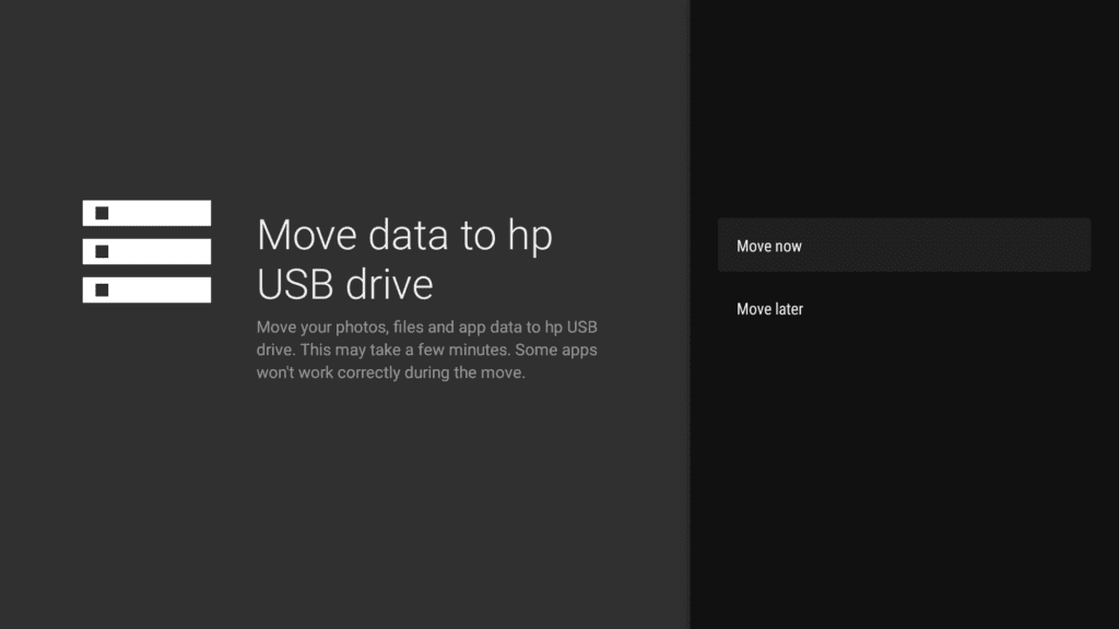 move android tv apps on pendrive 